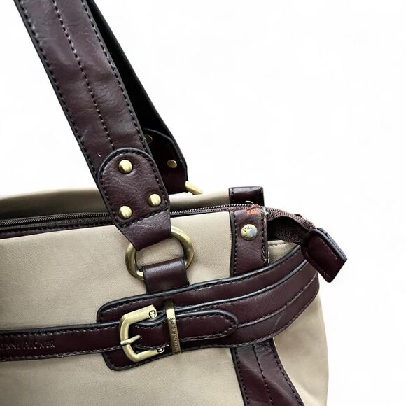 Etienne Aigner Two-Tone Buckle Tote - Picture 5 of 7